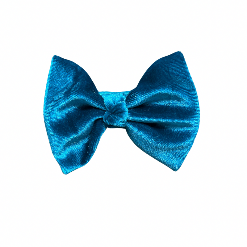 Rory Bow Clip | Teal Velvet