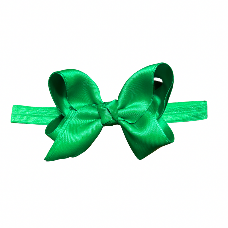 Lena Bow | Green Satin