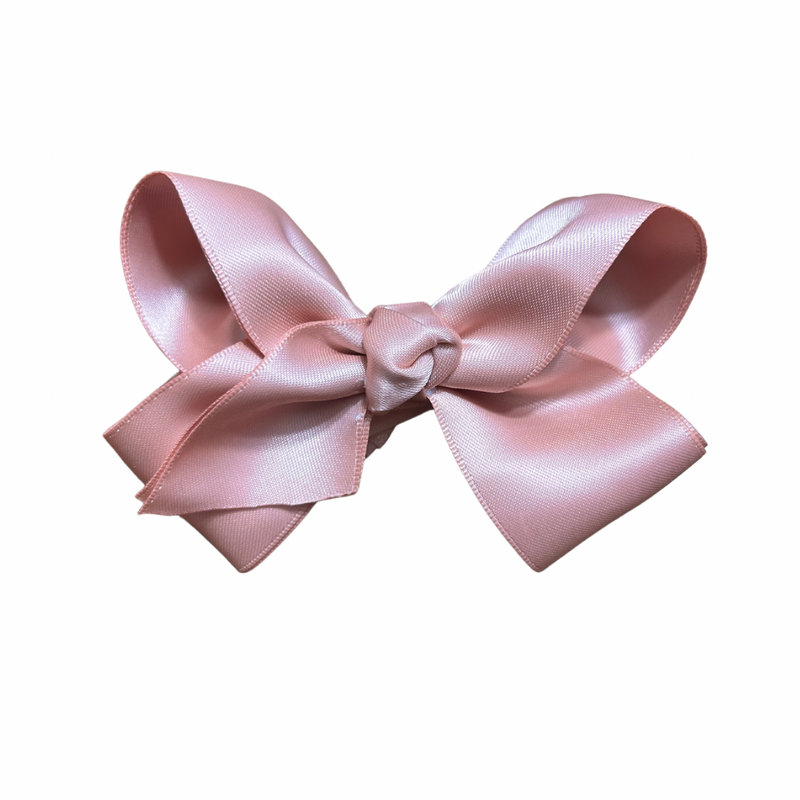 Lena Bow Clip | Dusty Rose Satin