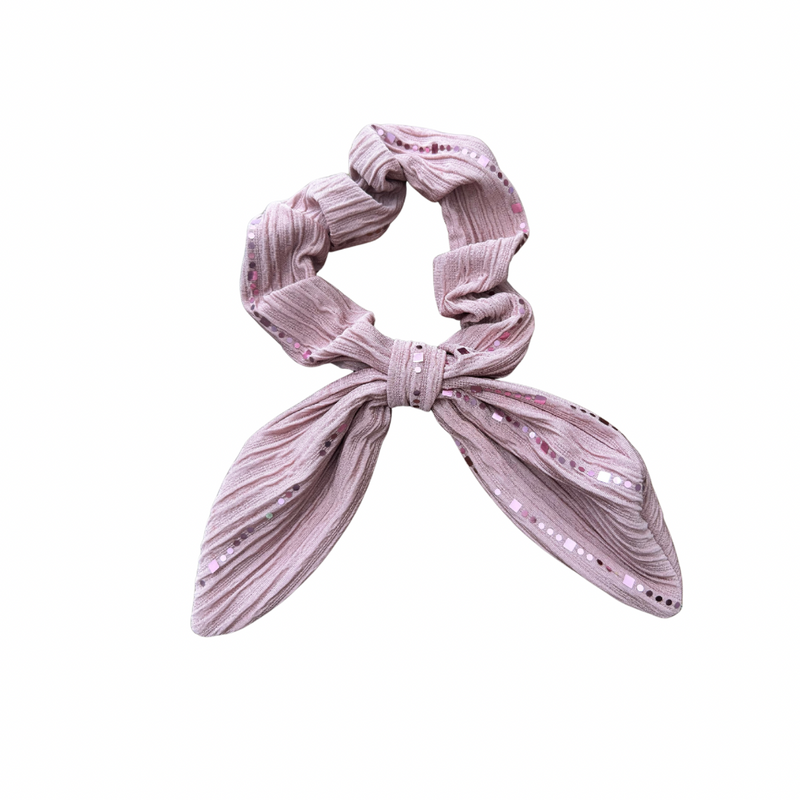 Bow Scrunchie | Sparkling Rose
