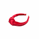 Knotted Headband | Red Ribbed Velvet