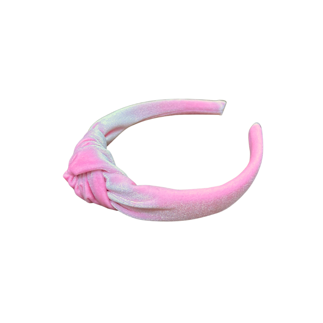 Knotted Headband | Light Pink Velvet