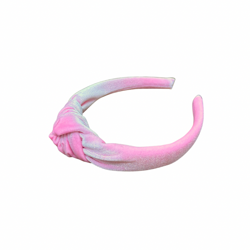 Knotted Headband | Light Pink Velvet