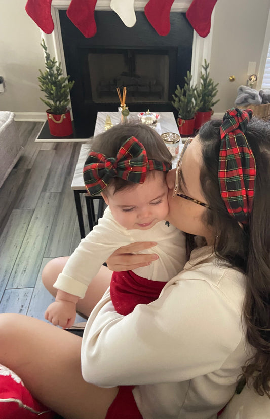 Knotted Headband | Holiday Plaid