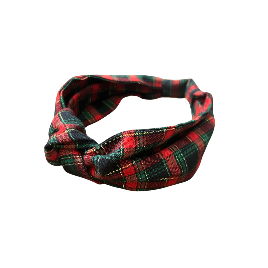 Knotted Headband | Holiday Plaid