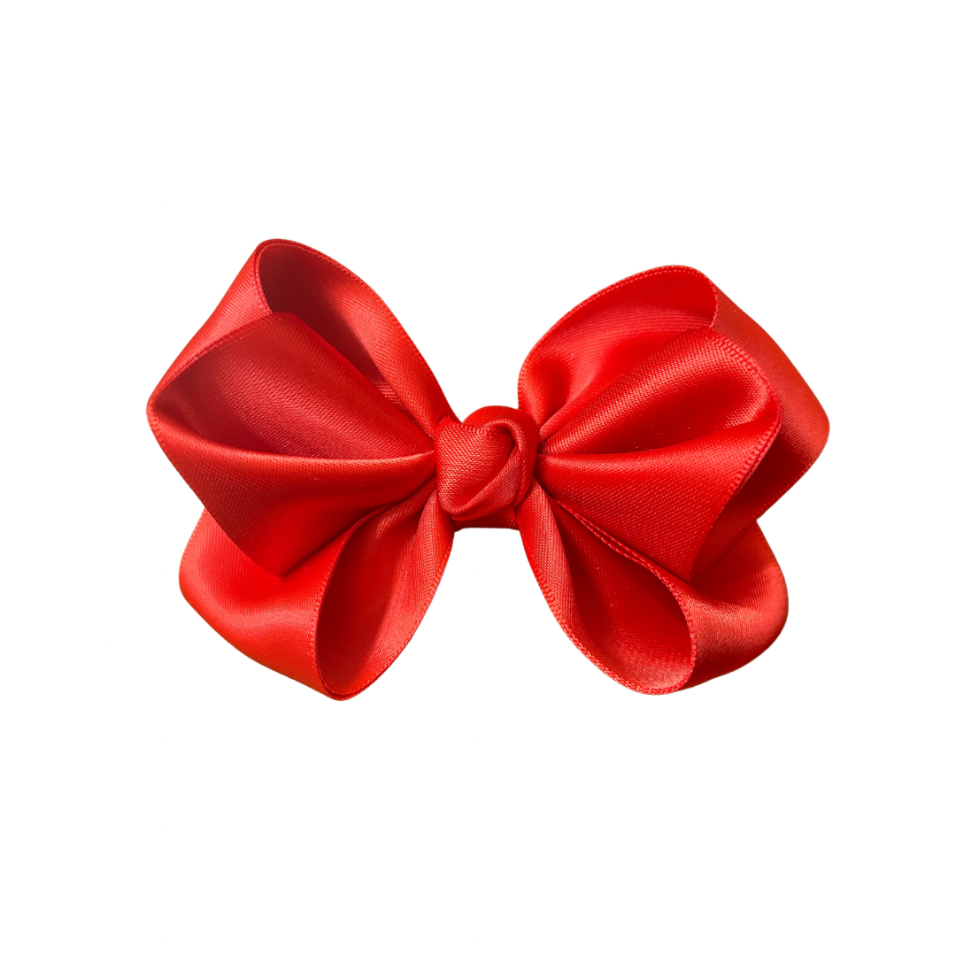 Lilly Bow Clip | Red Satin