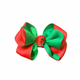 Lilly Bow Clip | Red Green Grosgrain