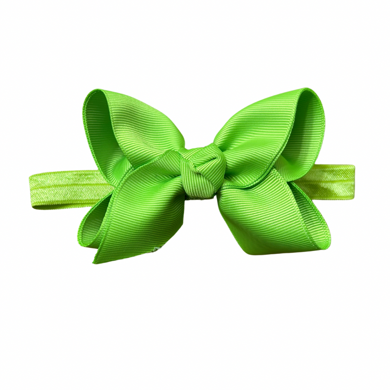 Lena Bow | Bright Green Grosgrain