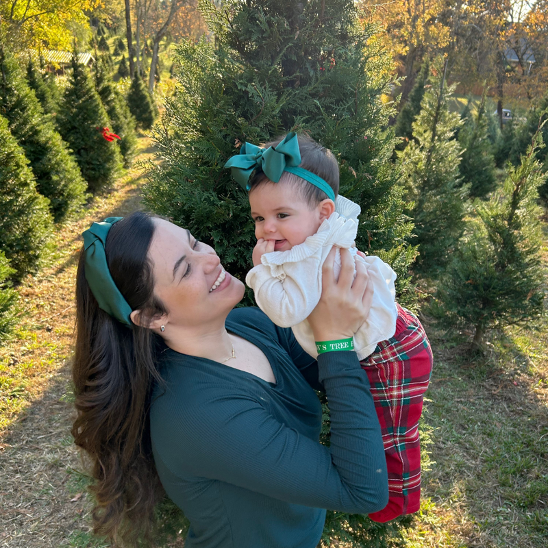 Mommy & Lena | Hunter Green Satin