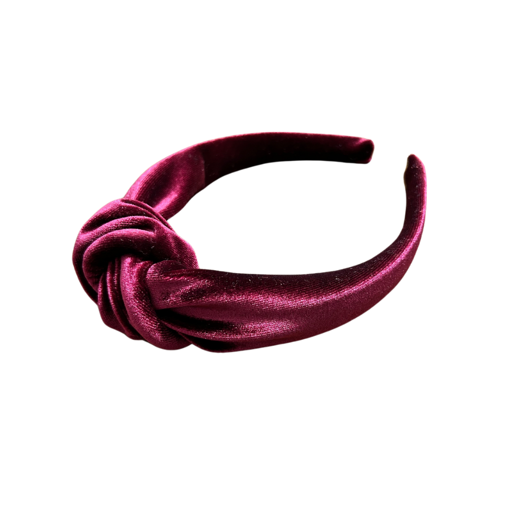 Knotted Headband | Wine Velvet