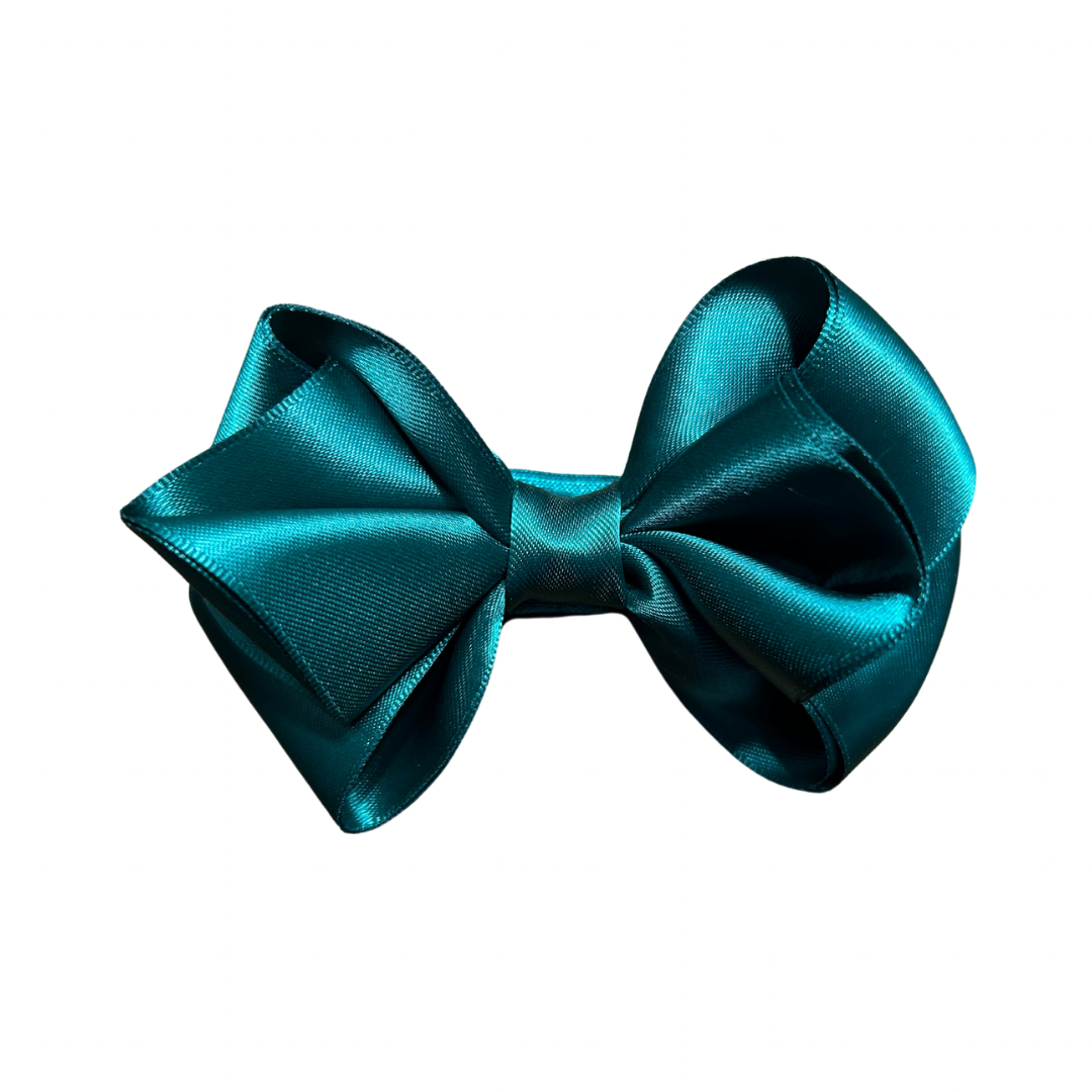 Lilly Bow Clip | Hunter Green Satin