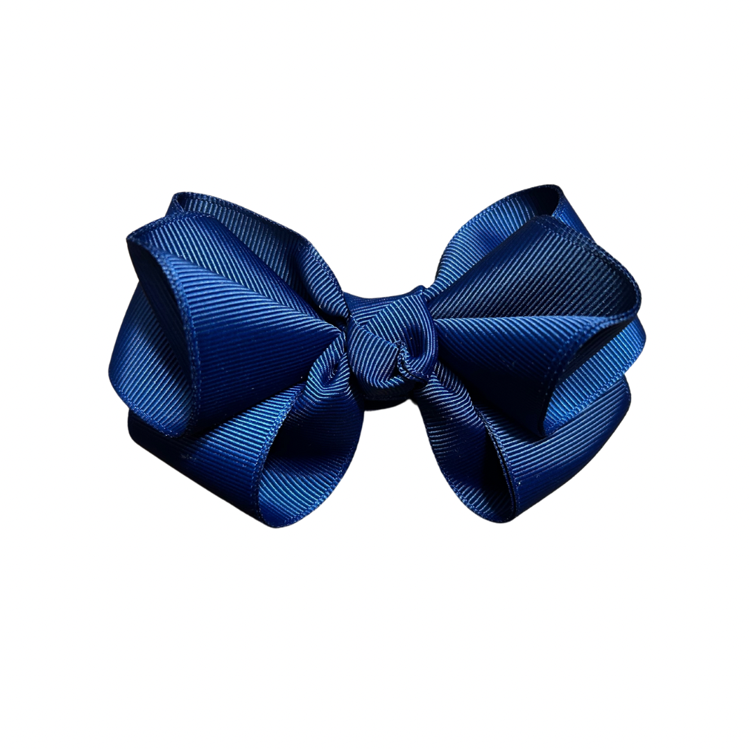 Lilly Bow Clip | Navy Grosgrain