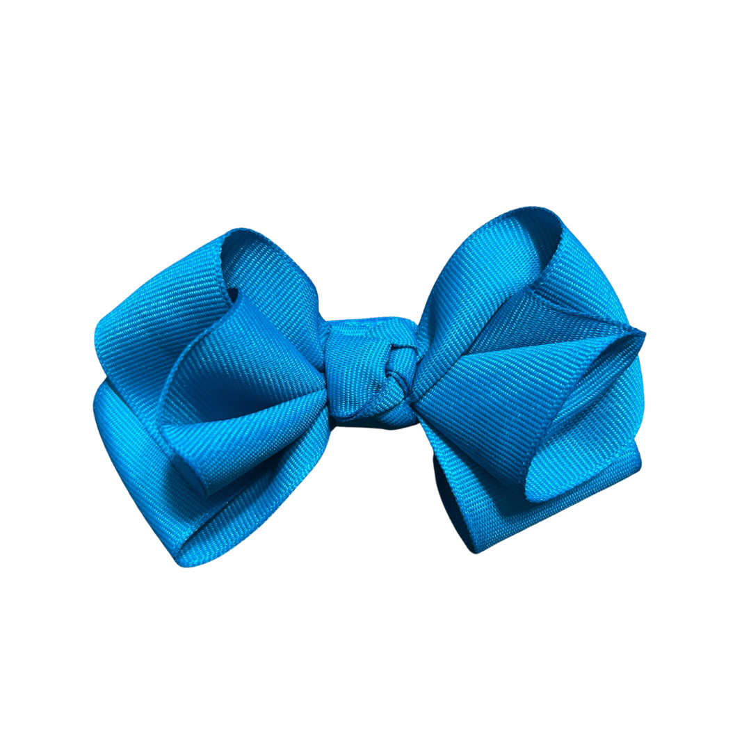 Lilly Bow Clip | Turquoise Grosgrain