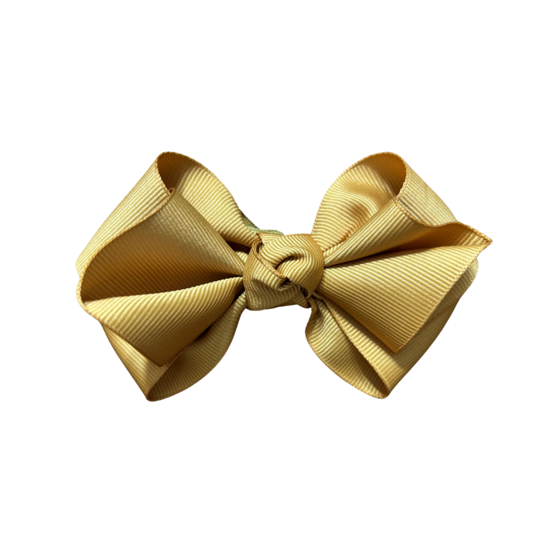 Lilly Bow Clip | Mustard Grosgrain