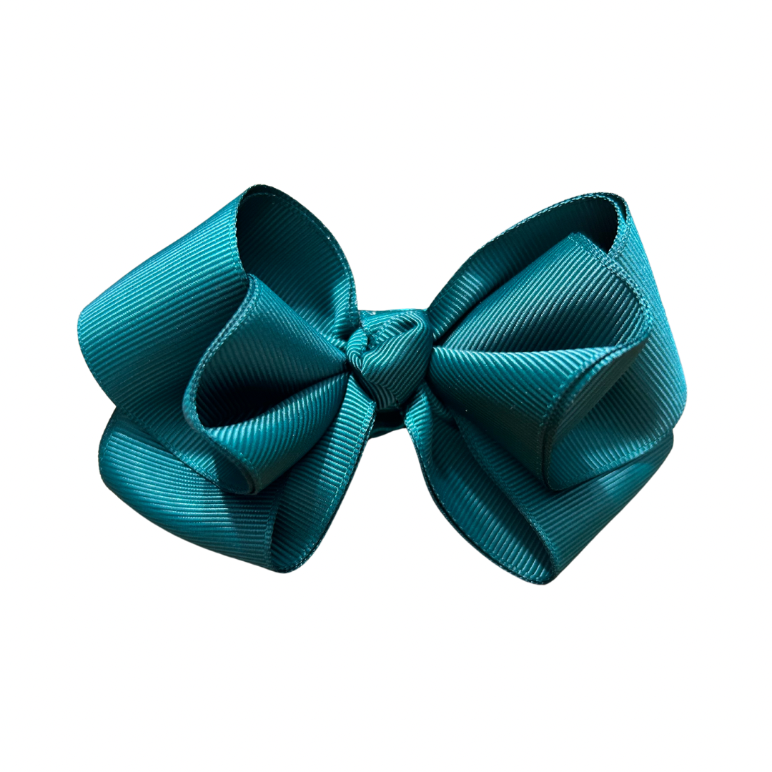 Lilly Bow Clip | Hunter Green Grosgrain