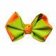 Lilly Bow Clip | Orange Bright Green Grosgrain