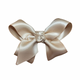 Lena Bow Clip | Beige Satin