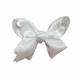 Lena Bow Clip | White Satin