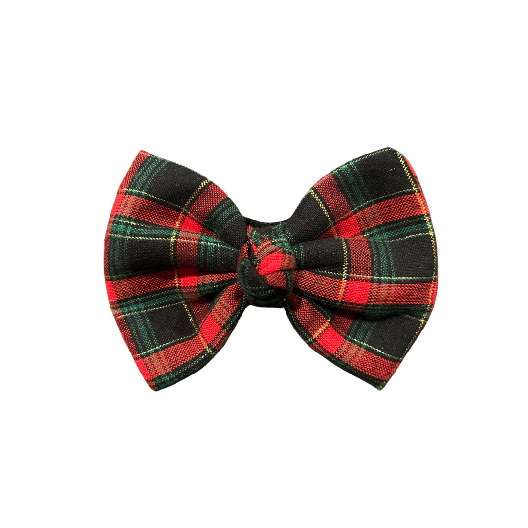 Rory Bow Clip | Holiday Plaid