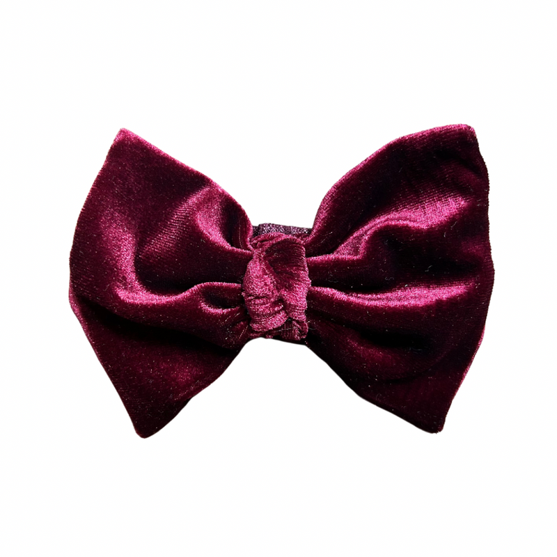 Rory Bow Clip | Wine Velvet